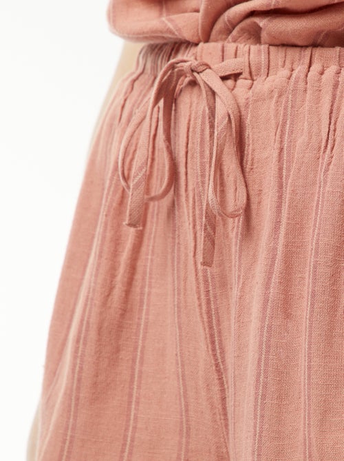 Shorts in misto lino con 2 tasche - Kiabi