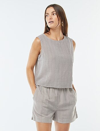 Shorts in misto lino