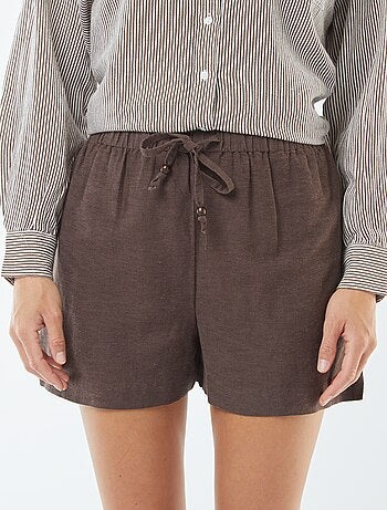 Shorts in misto lino