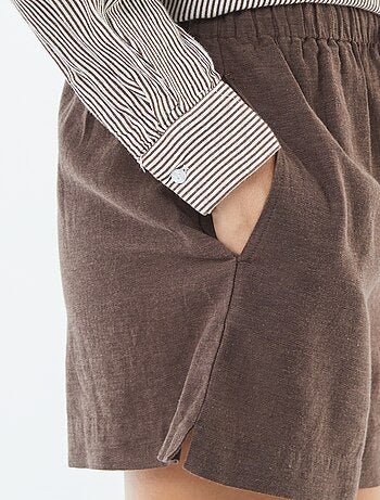 Shorts in misto lino