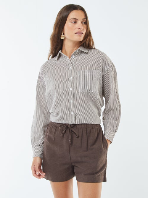 Shorts in misto lino - Kiabi