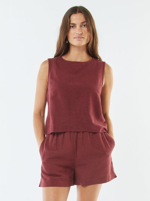 Shorts in misto lino - Kiabi