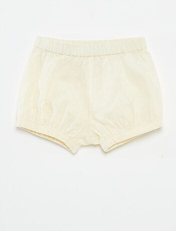 Shorts in misto lino tinta unita