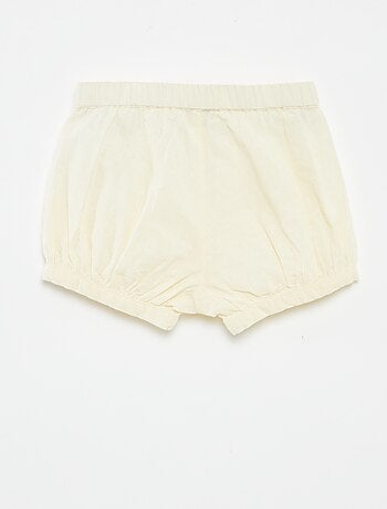Shorts in misto lino tinta unita