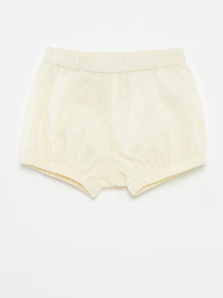 Shorts in misto lino tinta unita