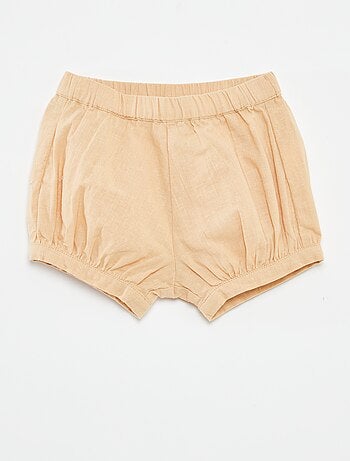 Shorts in misto lino tinta unita