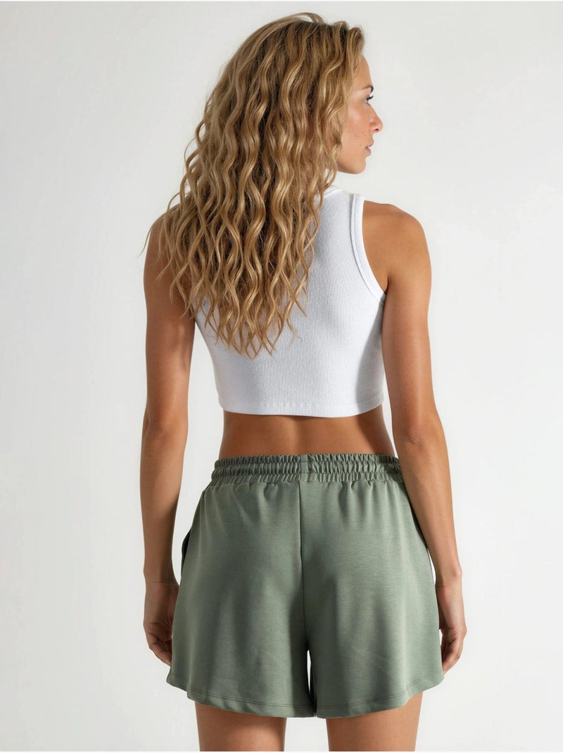 Shorts in modal con vita elastica e tasche busem Cachi - Kiabi
