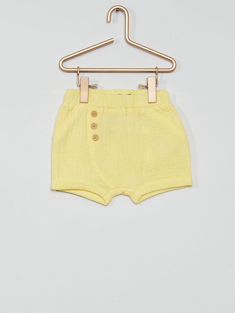 Shorts in panno giallo limone - Kiabi