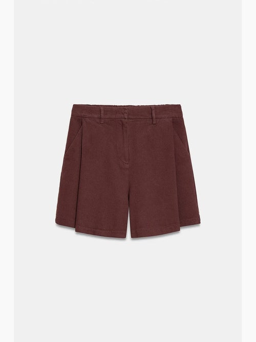 Shorts in popeline a vita alta e gamba ampia dilvin - Kiabi