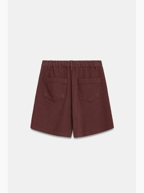 Shorts in popeline a vita alta e gamba ampia dilvin - Kiabi