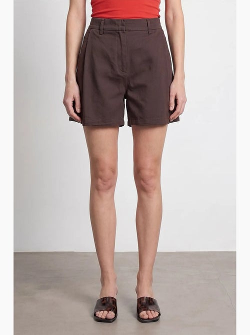 Shorts in popeline a vita alta e gamba ampia dilvin - Kiabi