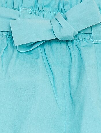 Shorts in popeline con cintura