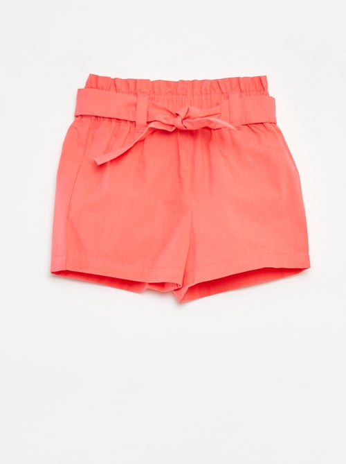 Shorts in popeline con cintura - Kiabi
