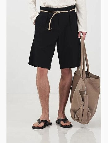 Shorts in popeline con cintura, vita media e vestibilità relaxed giesto