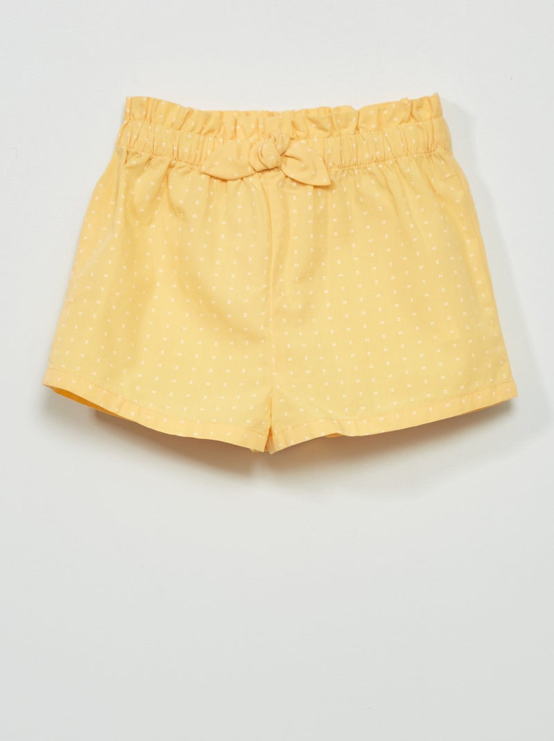 Shorts in popeline con stampa GIALLO - Kiabi