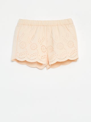 Shorts in ricami punto inglese