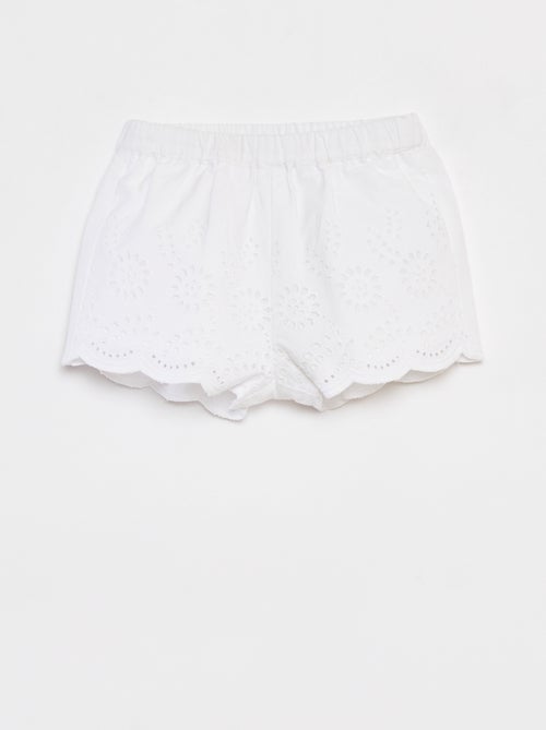 Shorts in ricami punto inglese - Kiabi