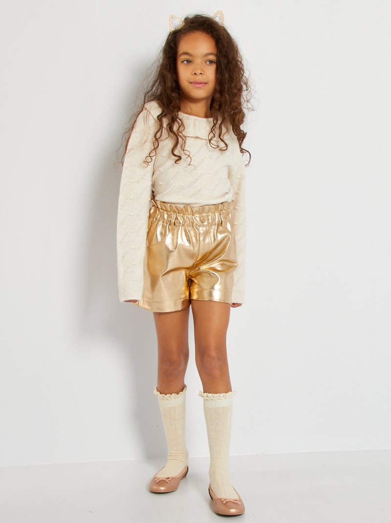 shorts in similpelle oro - Kiabi