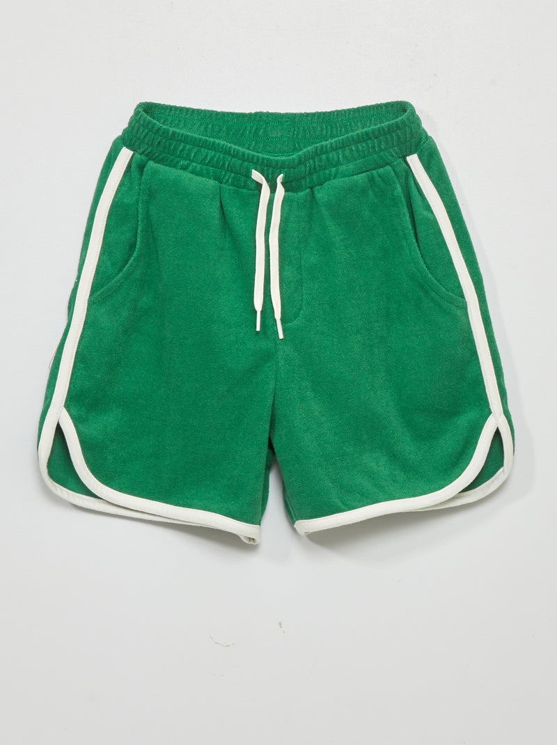 Shorts in spugna verde - Kiabi