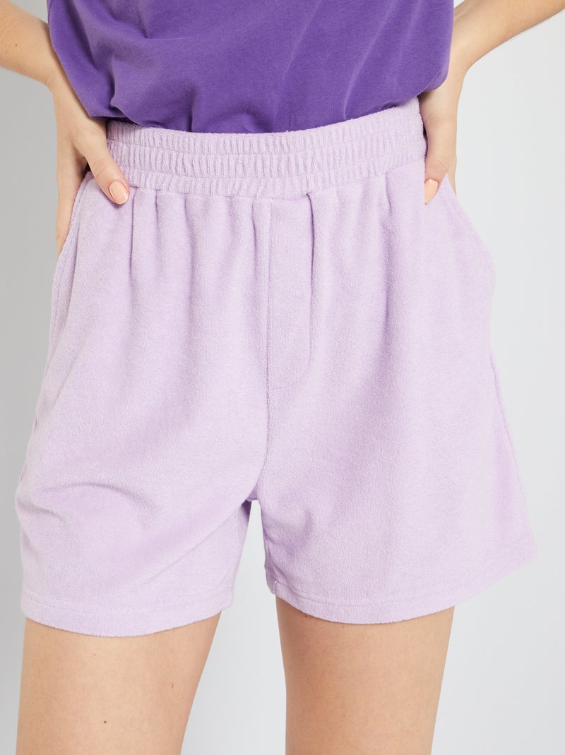 Shorts in spugna VIOLA - Kiabi
