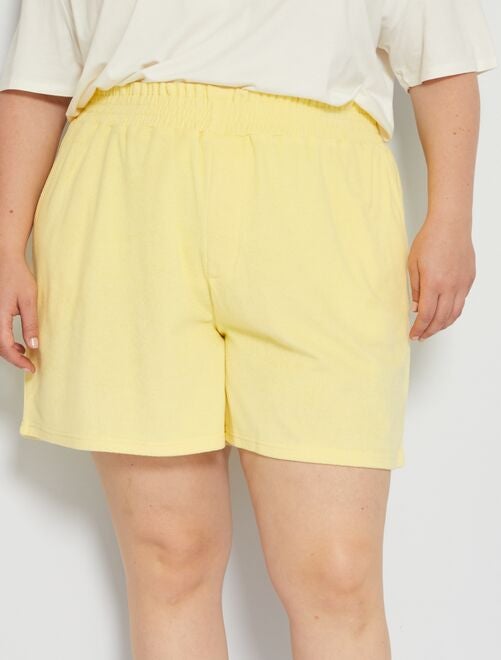 Shorts in tessuto di spugna - GIALLO - Kiabi - 10.00€
