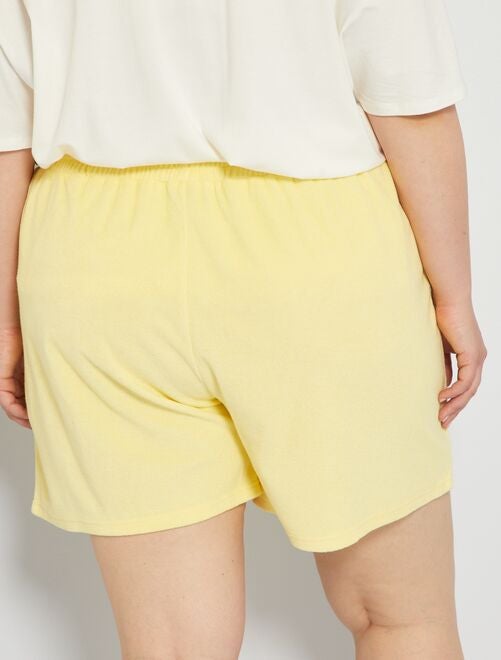 Shorts in tessuto di spugna - GIALLO - Kiabi - 10.00€