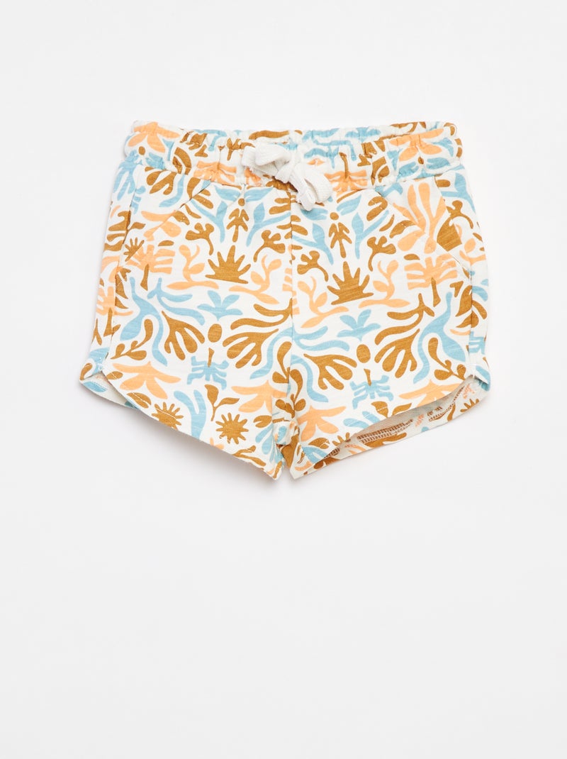Shorts in tessuto felpato - Graphik Edition Bianco - Kiabi