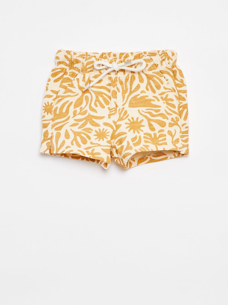 Shorts in tessuto felpato - Graphik Edition Giallo - Kiabi