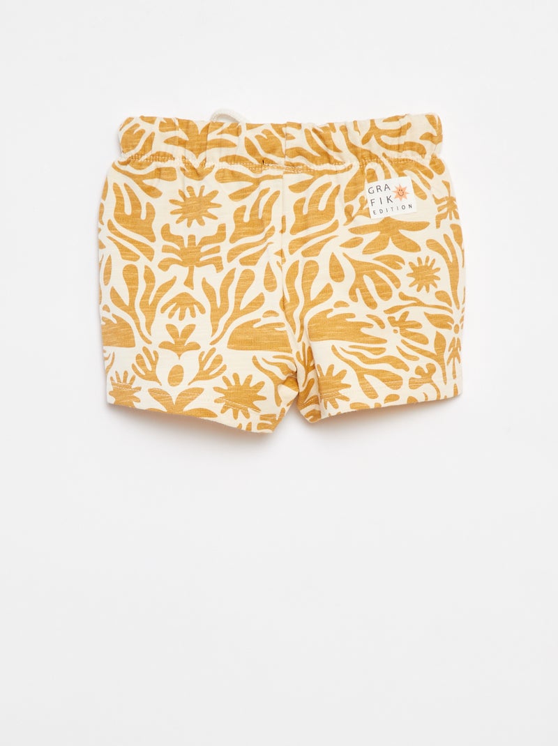 Shorts in tessuto felpato - Graphik Edition Giallo - Kiabi