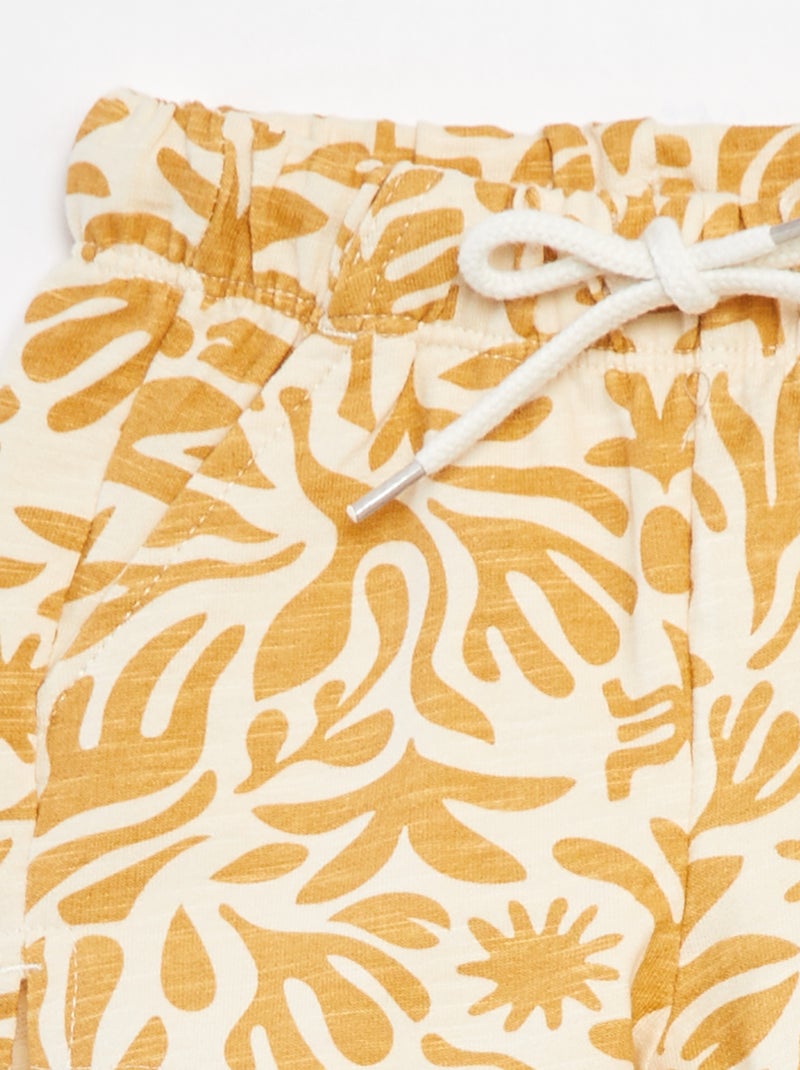 Shorts in tessuto felpato - Graphik Edition Giallo - Kiabi