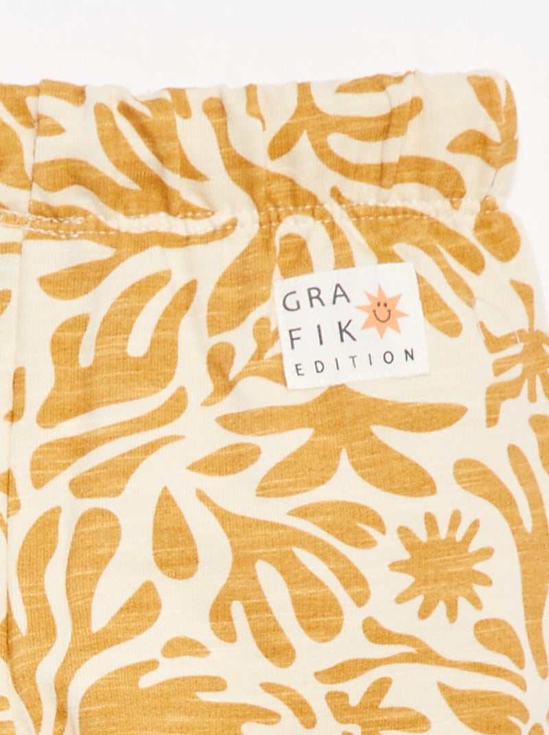 Shorts in tessuto felpato - Graphik Edition Giallo - Kiabi