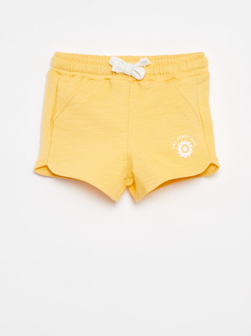 Shorts in tessuto felpato - Graphik Edition Giallo - Kiabi