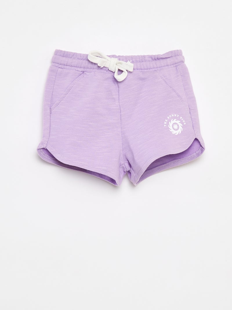 Shorts in tessuto felpato - Graphik Edition Viola - Kiabi