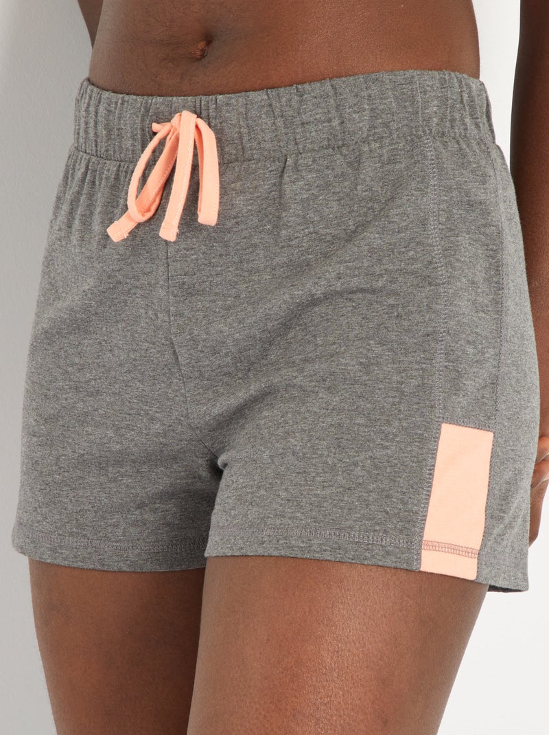 Shorts in tessuto felpato antracite - Kiabi