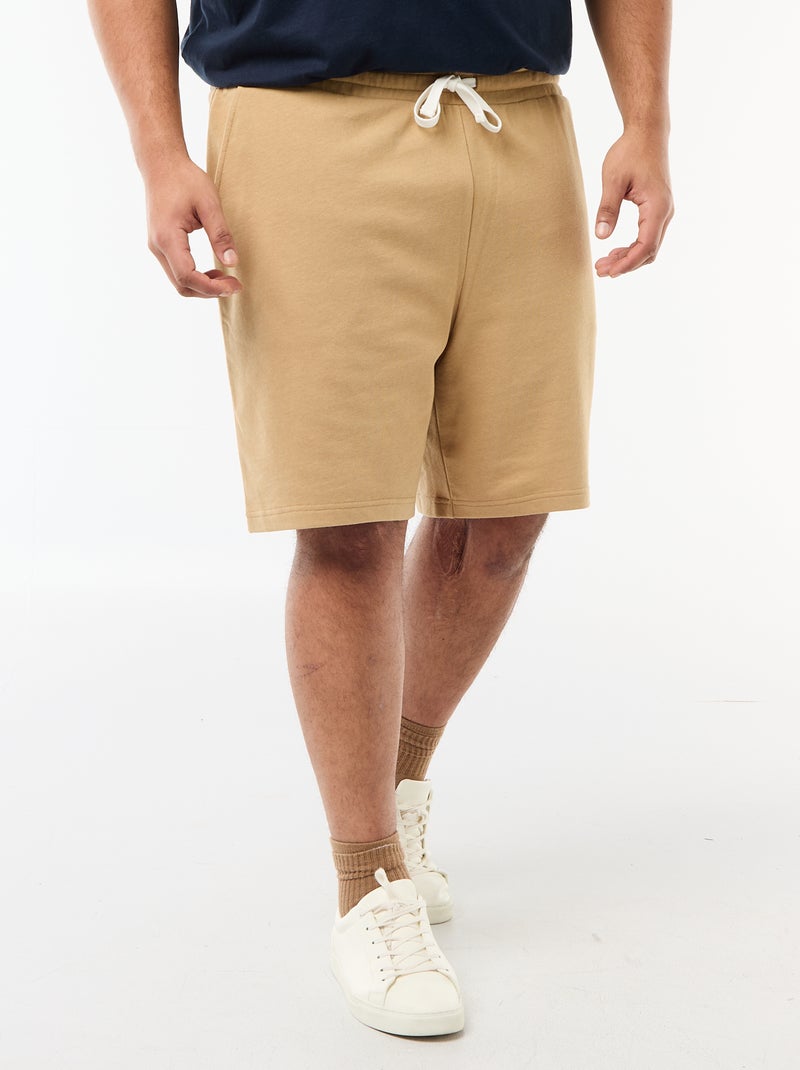 Shorts in tessuto felpato Beige - Kiabi