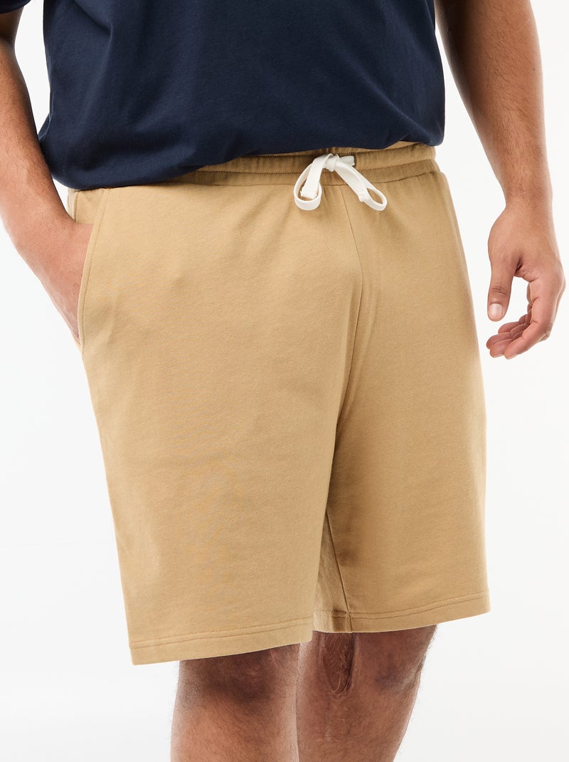 Shorts in tessuto felpato Beige - Kiabi