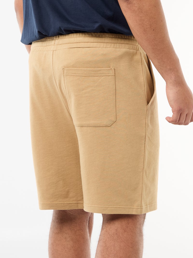 Shorts in tessuto felpato Beige - Kiabi