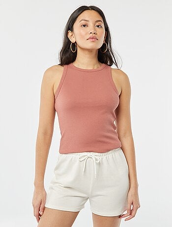 Shorts in tessuto felpato