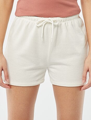 Shorts in tessuto felpato