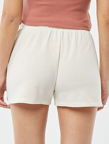 Shorts in tessuto felpato