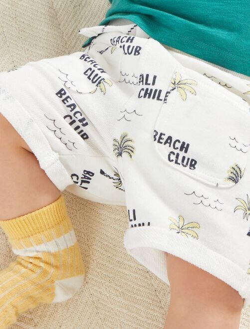 Shorts in tessuto felpato - BIANCO - Kiabi - 6.00€