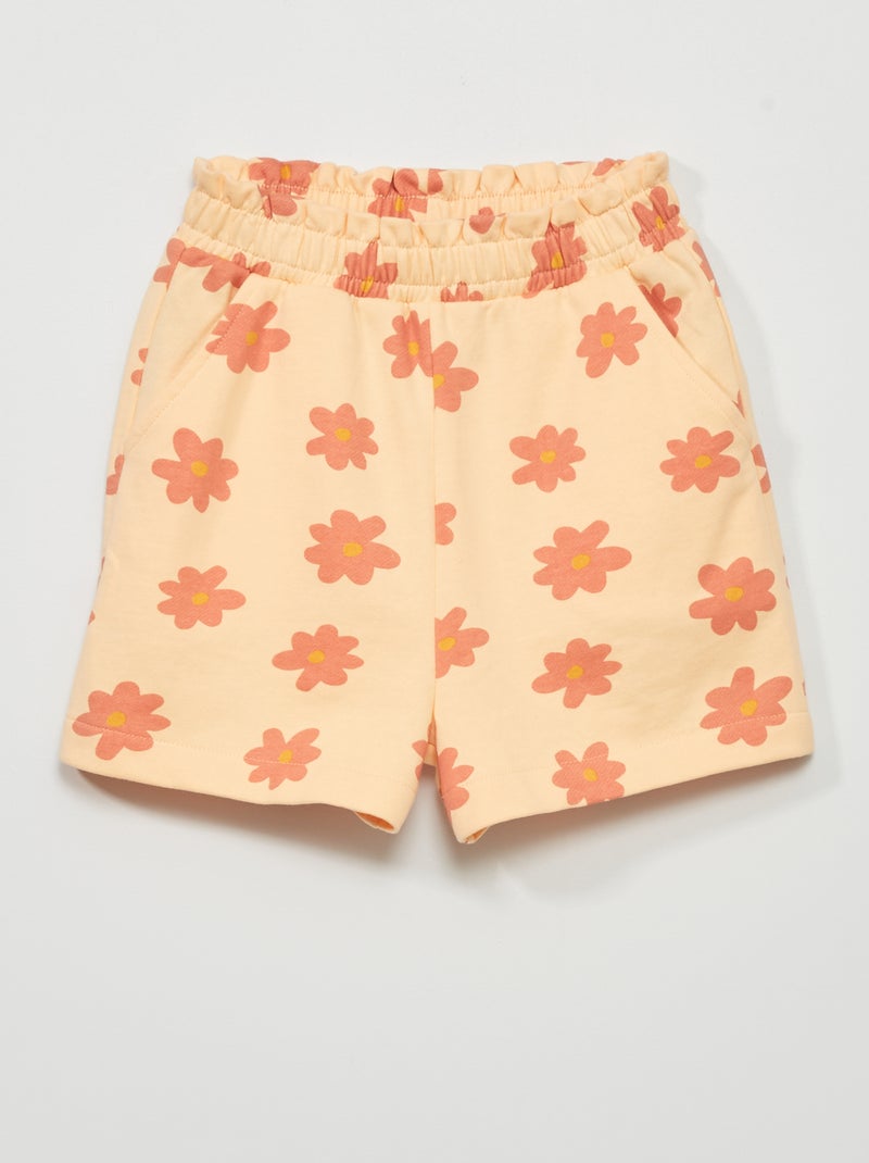 Shorts in tessuto felpato con motivo ARANCIONE - Kiabi