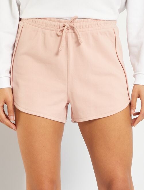 Shorts in tessuto felpato con vita elasticizzata - rosa - Kiabi - 8.00€