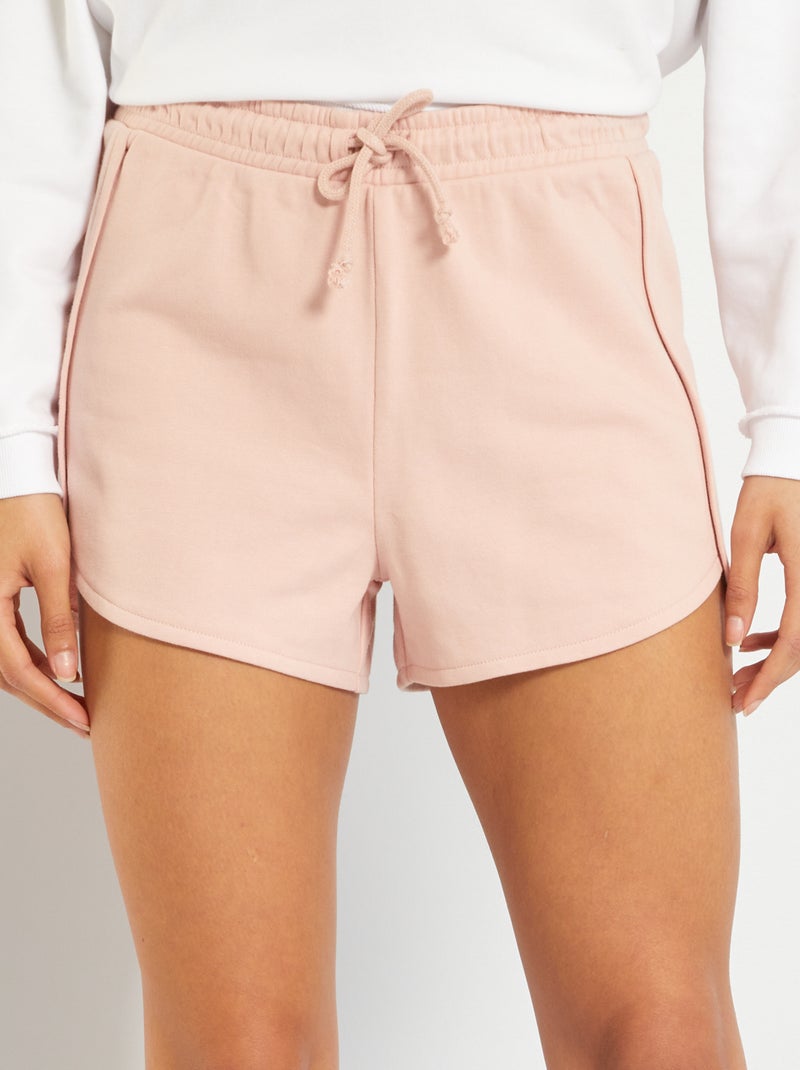 Shorts in tessuto felpato con vita elasticizzata rosa - Kiabi