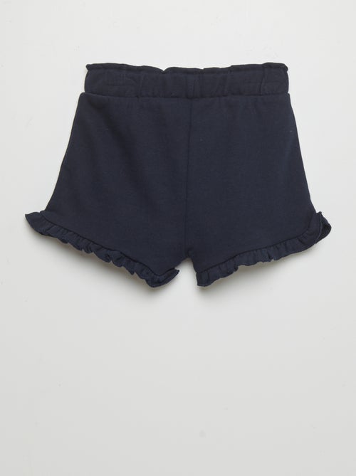 Shorts in tessuto felpato con volant - Kiabi