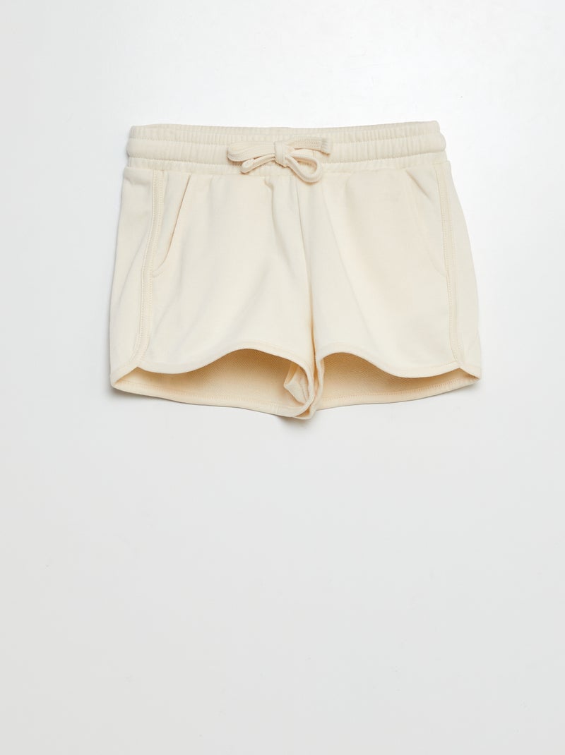 Shorts in tessuto felpato fin (French-Terry) BIANCO - Kiabi