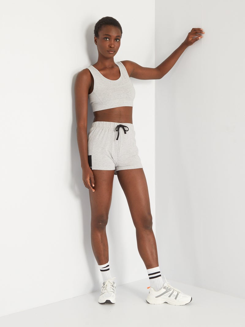 Shorts in tessuto felpato grigio - Kiabi