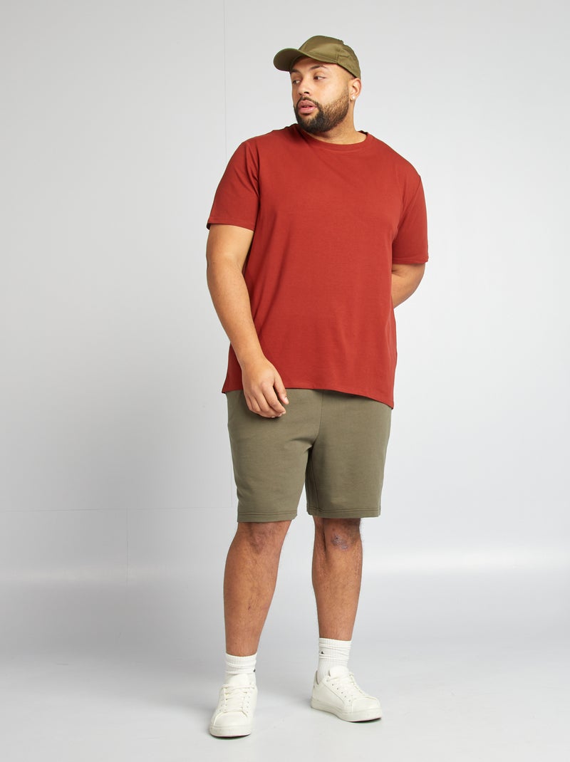 Shorts in tessuto felpato KAKI - Kiabi