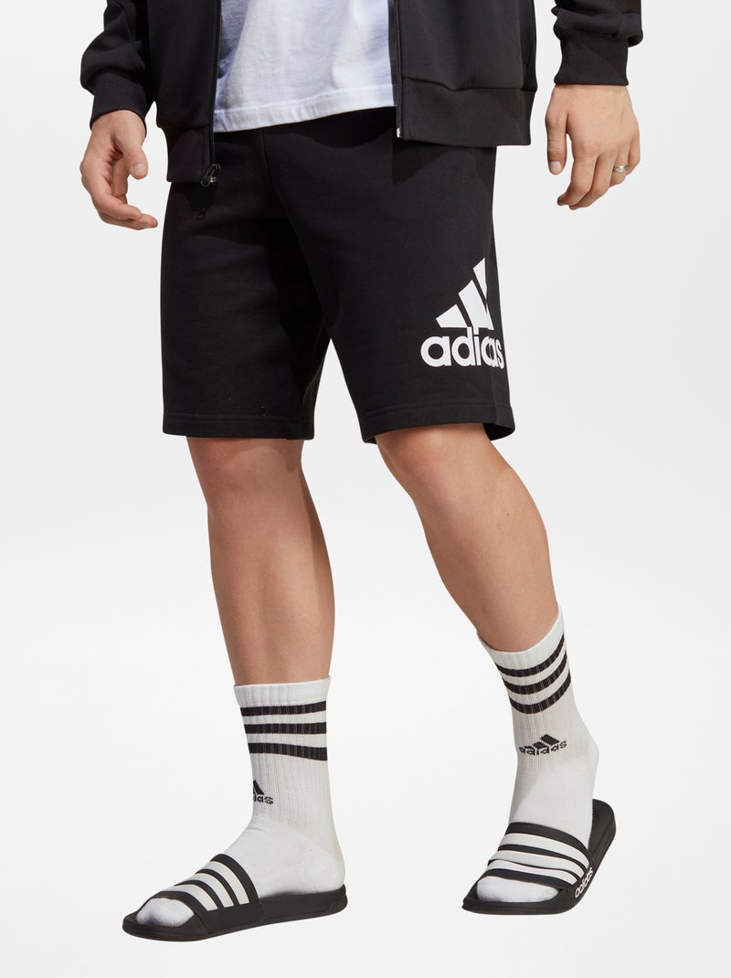 Shorts in tessuto felpato leggero 'adidas' NERO - Kiabi