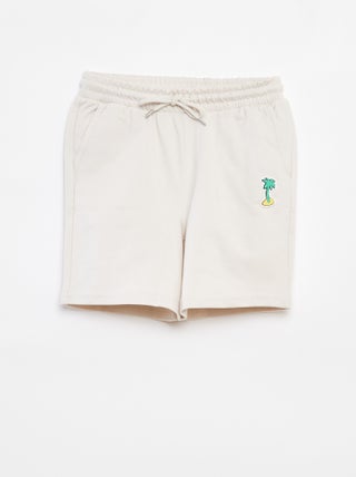 Shorts in tessuto felpato leggero